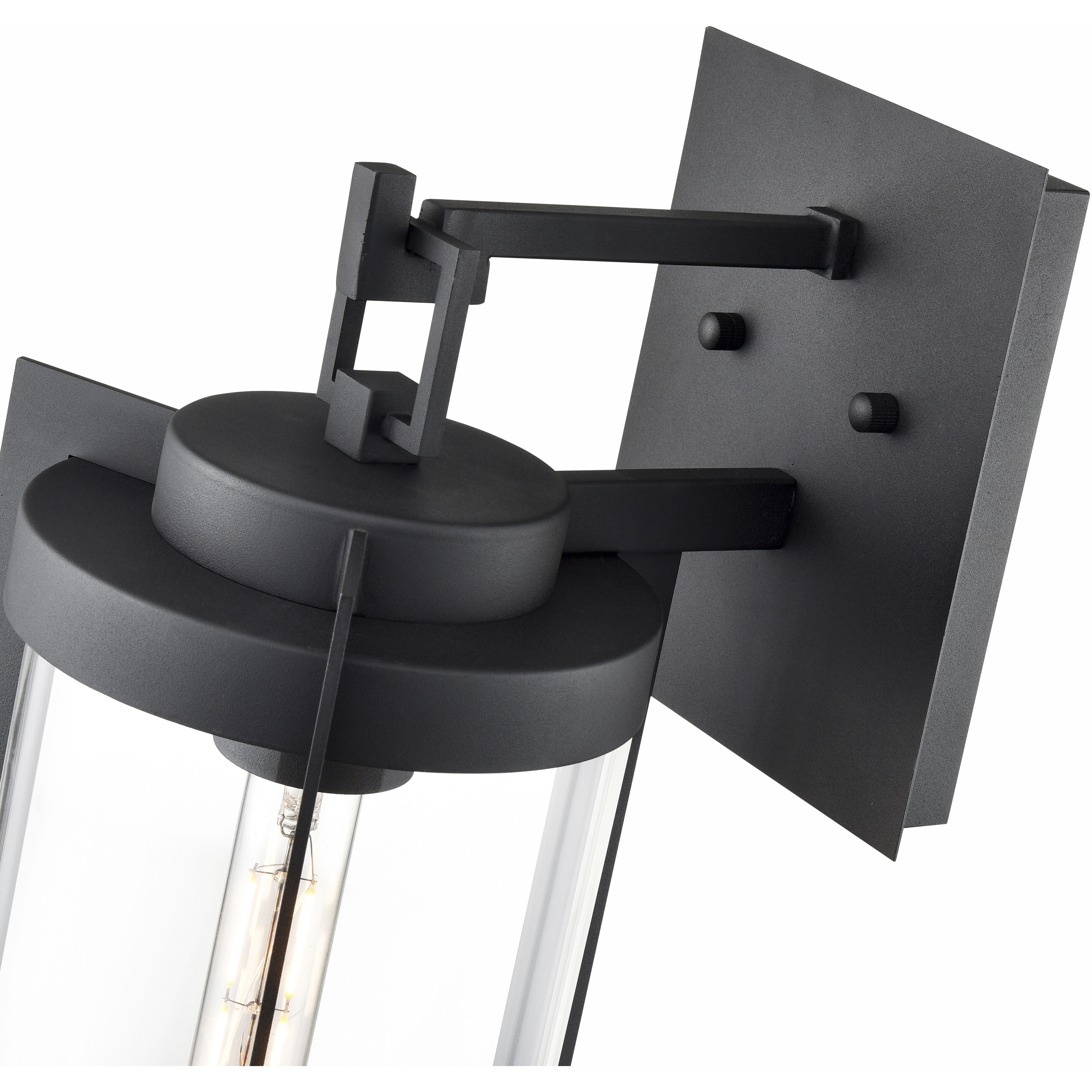 Ellway 1 Light 16 inch Textured Black Outdoor Wall Sconce